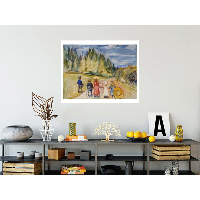 «The Fairytale Forest» par Edvard Munch - estampe numérique, H 32 po x l 40 po