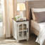 Ensemble de commode 5 tiroirs et 2 tables de chevet, mobilier de chambre en bois de ferme avec stations de charge et colonne romaine pour la chambre à coucher, le salon et le couloir-133665189