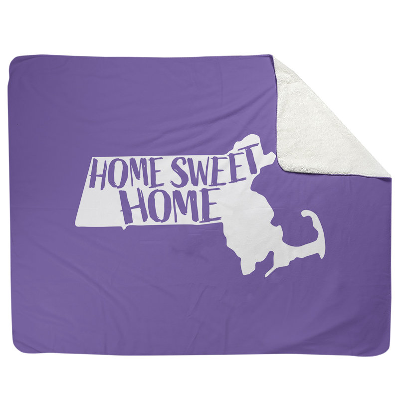 Jeté polaire home massachusetts, l 52,5 po x L 62,5 po, Mauve
