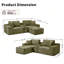 Canapé-lit modulaire à assise profonde modulaire avec porte-gobelets, ports USB, rangement et repose-pieds mobile, aucun assemblage requis pour le salon-1421580927