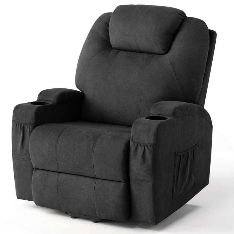 Mataio Upholstered Massage Chair, Gray