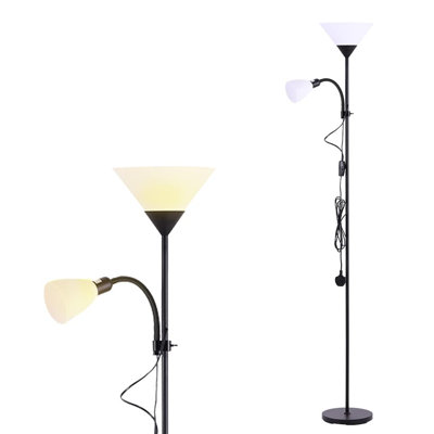 Ahuva 175cm Black Torchiere Floor Lamp