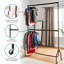 Two Tier Heavy Duty Clothes Rail Garment Hanging Rack In Black-824568814
