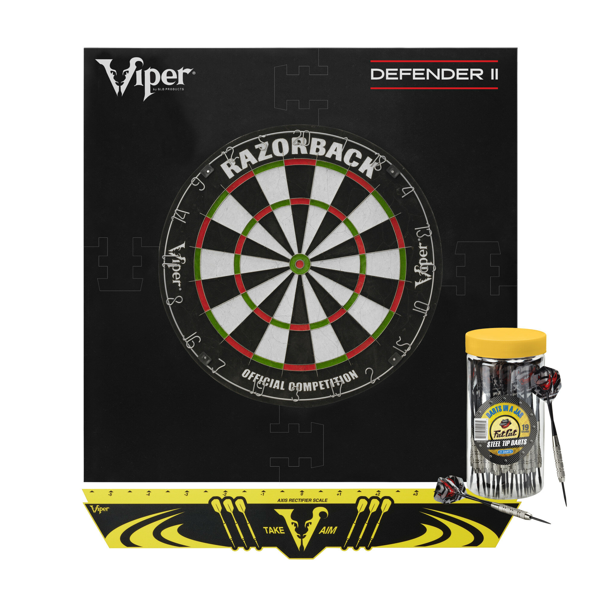 Viper Defender Backboard Sisal Bristle Steel Tip Dartboard Bundle