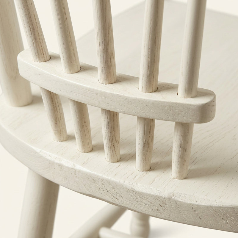 Ensemble de cuisine ovale 7 pièces en bois d'hévéa asiatique blanc lin, rallonge papillon et 6 chaises