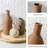 Set Of 3 Ceramic Vases, Modern Farmhouse Home Decor, Rustic Brown Pottery Vases For Pampas Grass, Flowers, And Plants - Perfect For Living Room, Bedroom, Table, Entryway, And Bathroom