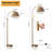 64'' Adjustable Gold Arched Floor Lamp With Handwoven Boho Shade, Rotatable Reading Light, Easy Assembly & E26 LED Bulb Included-1292536317