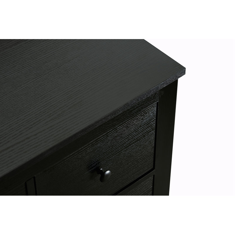 Commode 10 tiroirs pour chambre à coucher, Noir