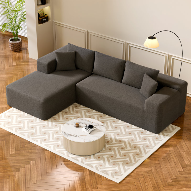 Canapé compressé sans squelette en chenille - sans assemblage, éponge haute densité, conception peu encombrante pour les appartements et les salons