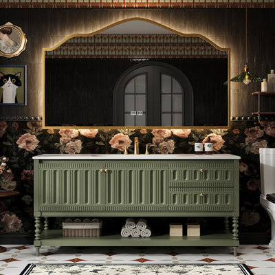 Bathroom cabinet American retro style