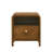 Wood Nightstand with Solid Rubberwood Frame, Walnut Finish