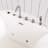 Tidal 47'' X 47'' Freestanding Whirlpool Bathtub Acrylic Round Freestanding Bathtub With Faucet