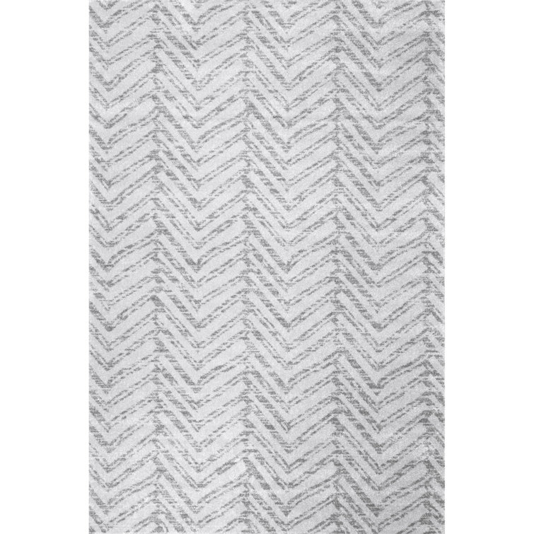 Nyo Transitional Striped Performance Gray Rug