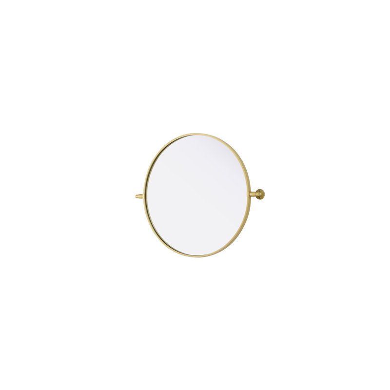 Amoura Pivot Mirror in Brass, Brass, 24" x 24"