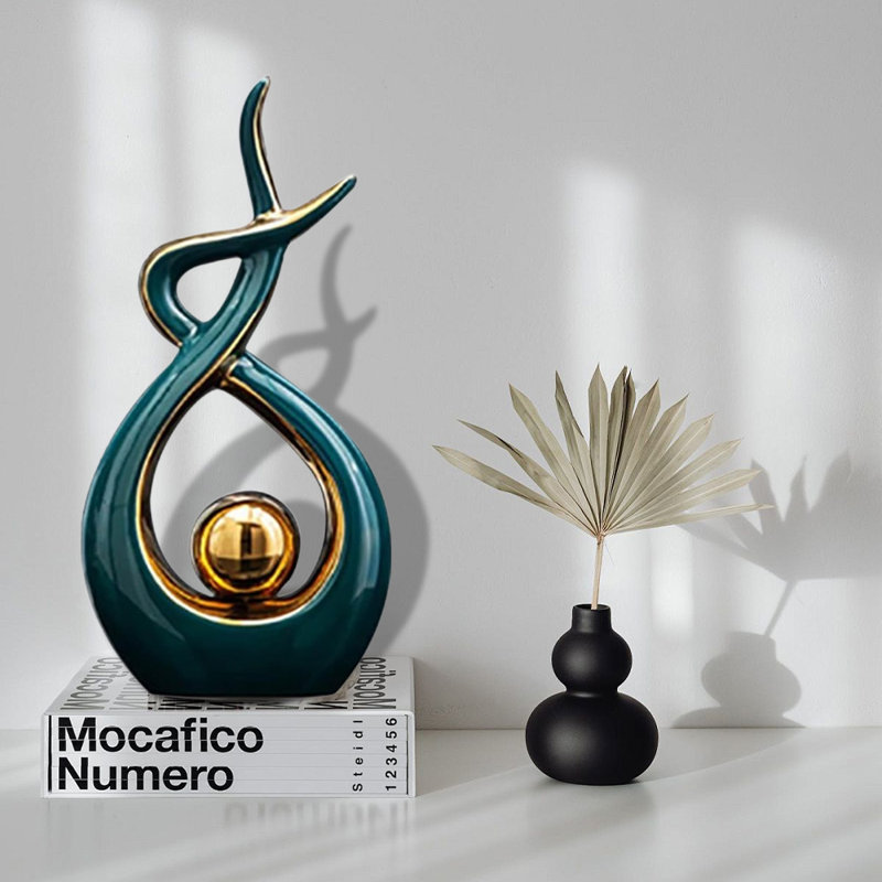 1 pièce de décoration de statue en céramique artistique - parfaite pour les tables de salle à manger, les bureaux, les bureaux et plus encore