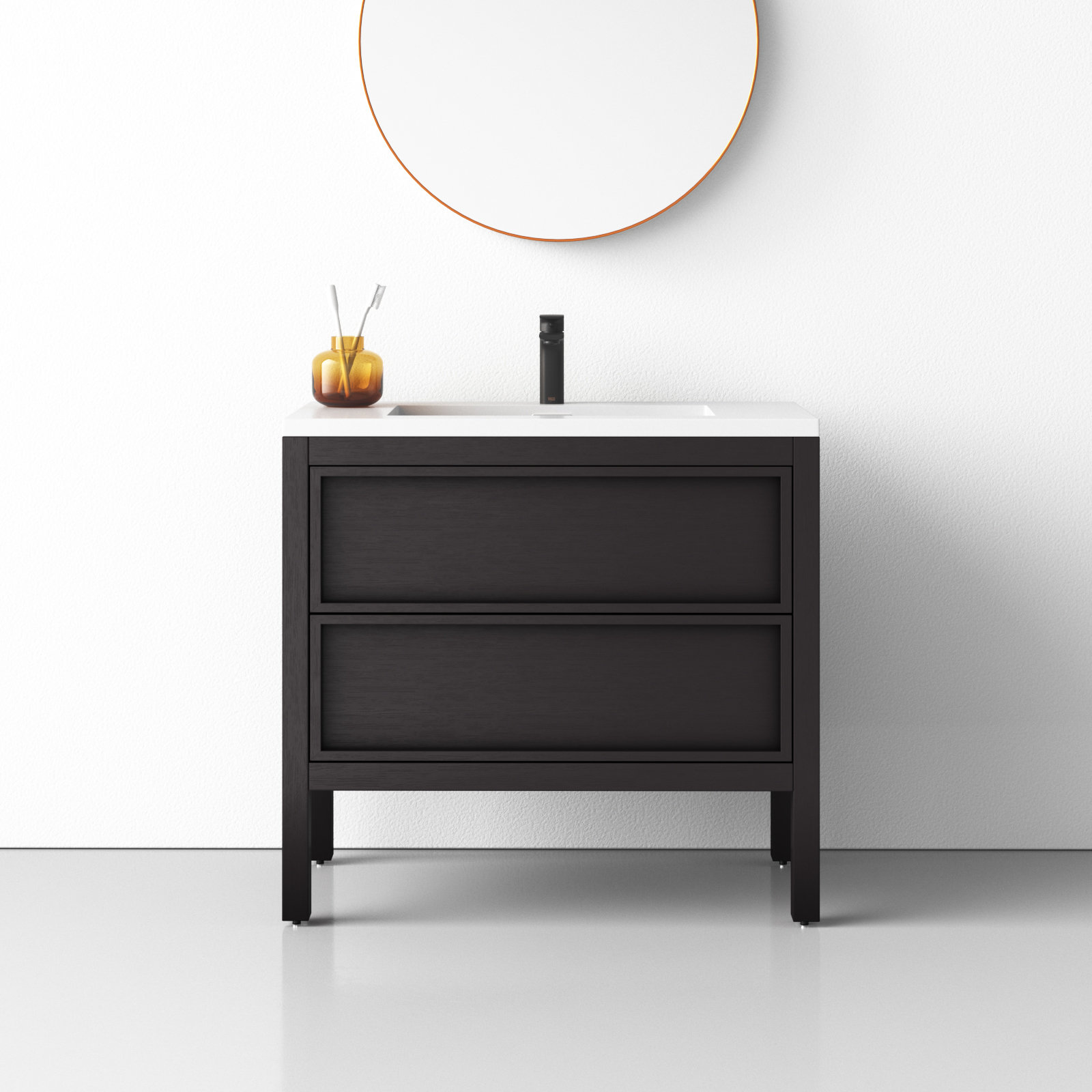Gonzalo 36'' Single Bathroom Vanity, Charcoal