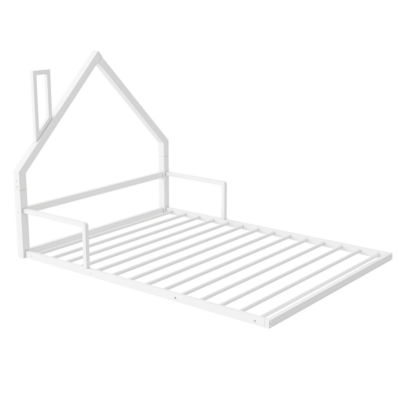 Lit simple en métal, Lit double, Blanc