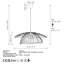 Élégant lustre en métal noir de 27,6 po x 27,6 po x 48,8 po | Corps et capuchon en métal durable, 27,6 po x 11,0 po | 1 x douille E27 (40 W maximum) | Élégant luminaire pour salle à manger et espaces de vie, classé IP20-1713557224