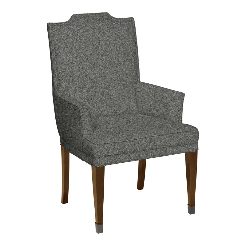 Travis By Michael Weiss Upholstered Arm Chair, No, Ian Pewter, Havana