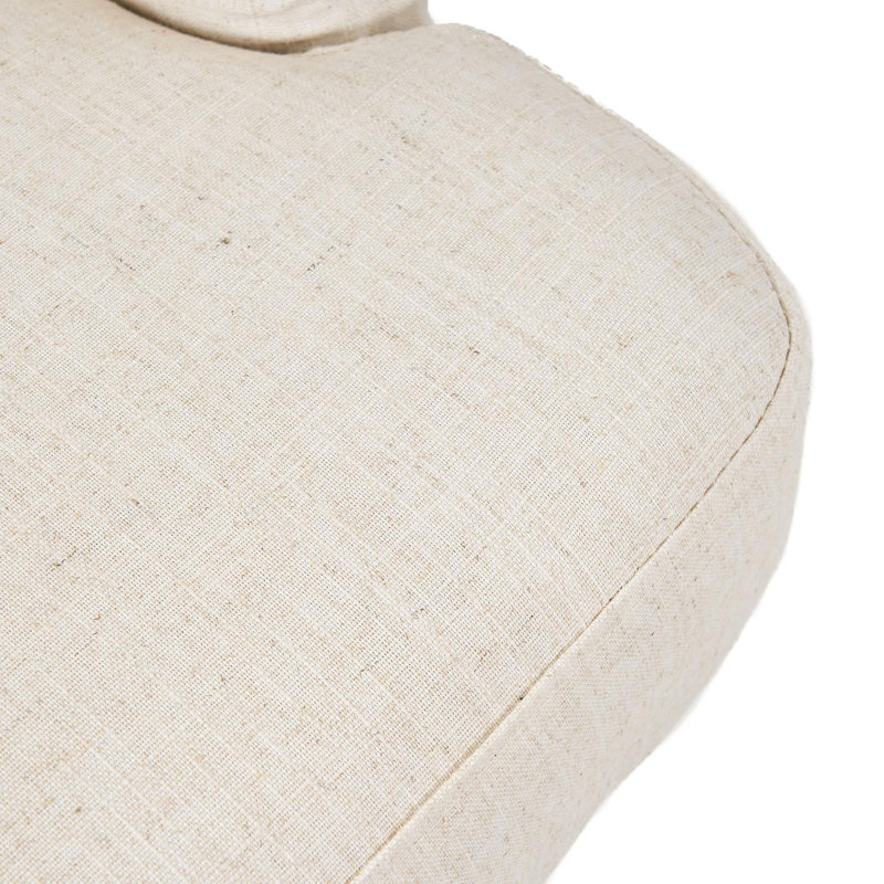 Tabouret tournant à 360 degrés avec garniture cloutée, ensemble de 2, beige