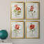 Lin géranium - ensemble de 4 peintures sur toile encadrées-1811164014-1811164002