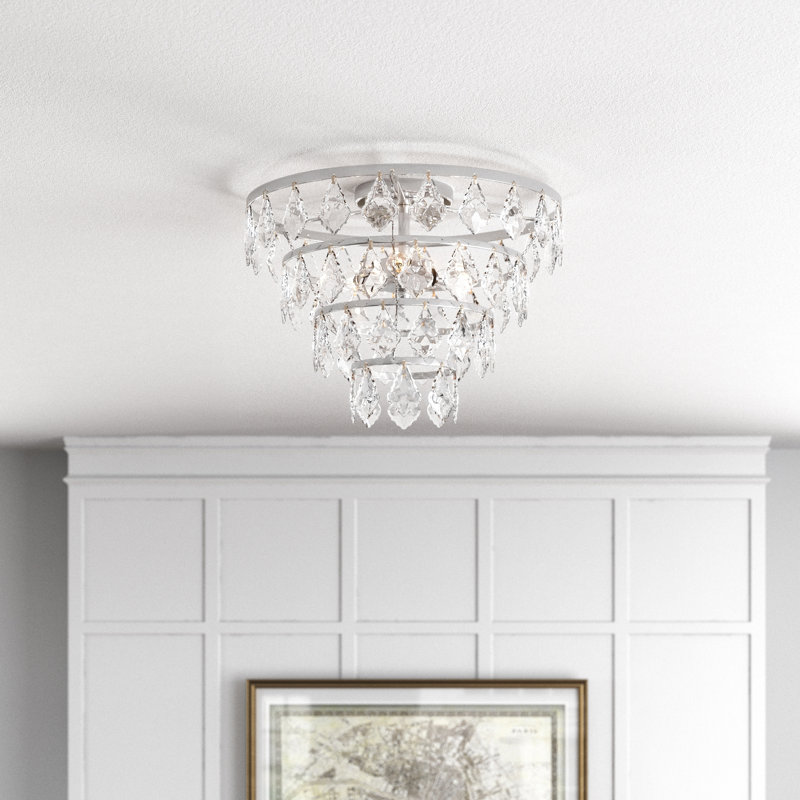 Bryd Flush Mount, Chrome, 11" H x 16" W x 16" D