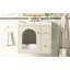 Ensemble de meuble-lavabo mural 24 po pour petit espace, armoire de salle de bain avec lavabo en céramique, 2 tiroirs et 1 porte à fermeture en douceur-1458599357