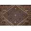 Tapis brun à motif géométrique 7 x 9