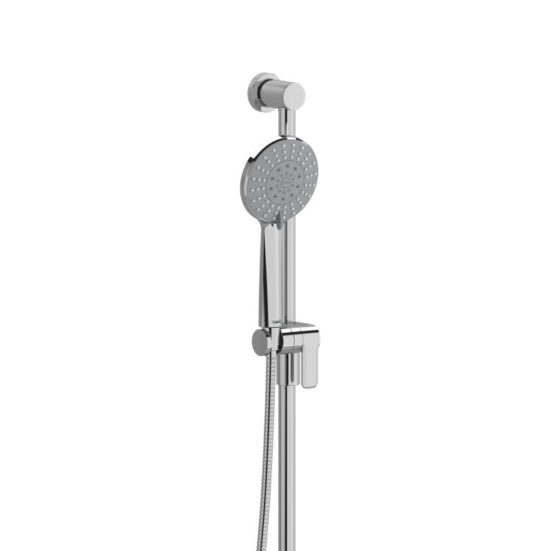 Ensemble de douchette à main Riobel avec barre coulissante 31 po et douchette à 4 fonctions, Chrome
