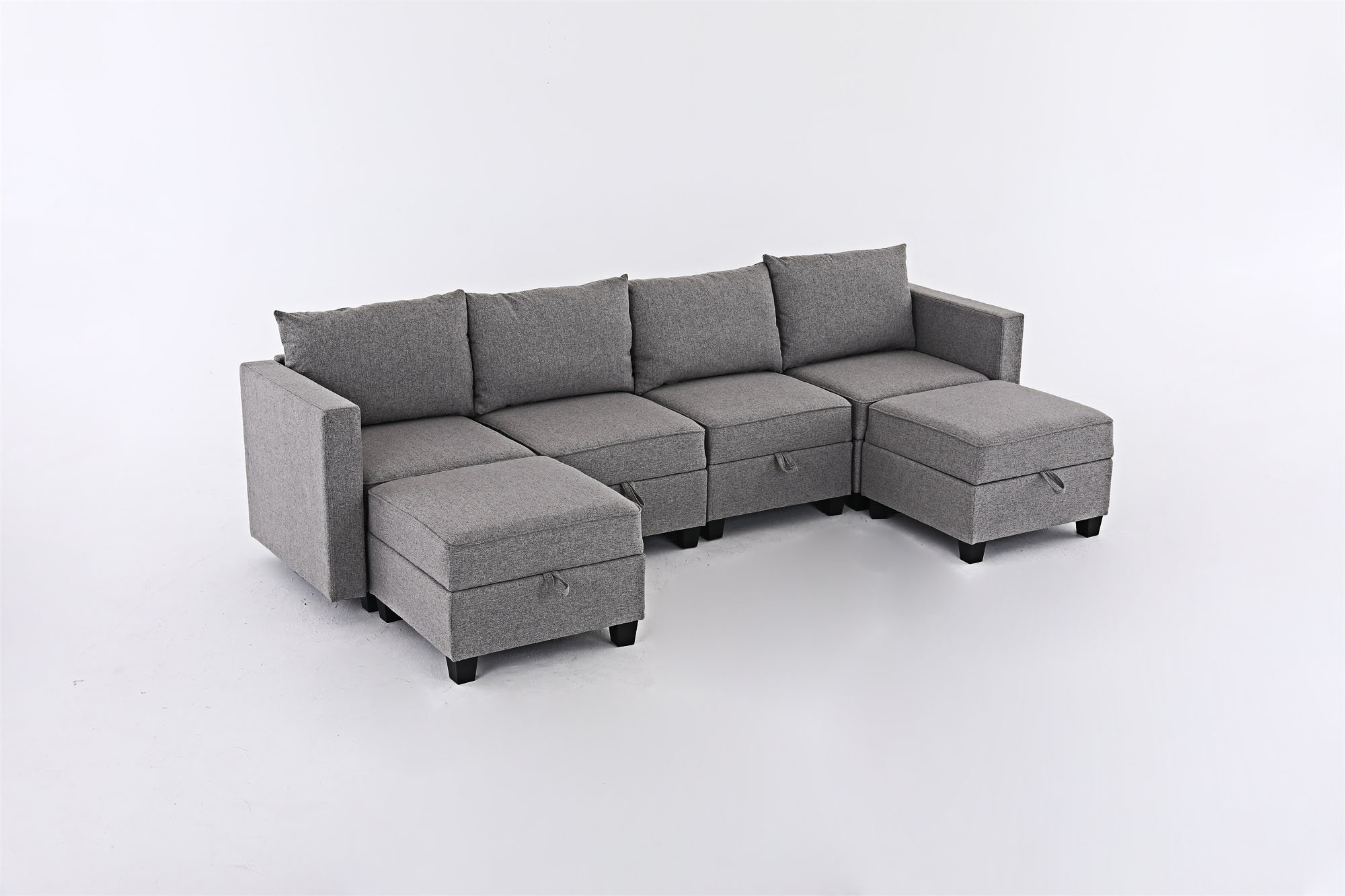 Latitude Run® Convertible Modular Sectional Sofa Couch With Storage ...