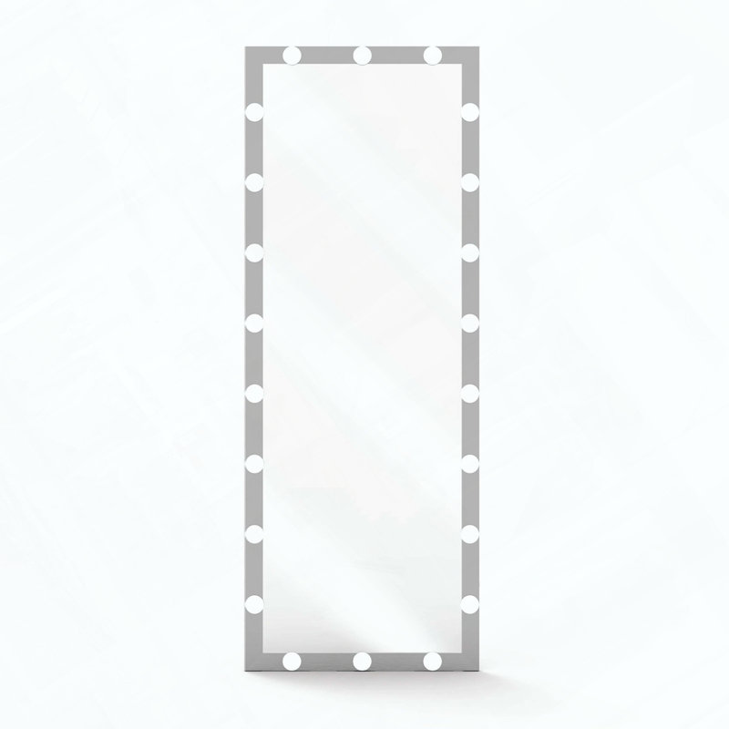 63-Inch Full Length Mirror with Lights, 3 Color Modes & Touch Control, Silver