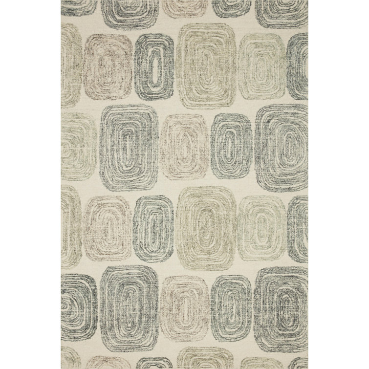 Tapis beige en laine touffeté à la main Manon