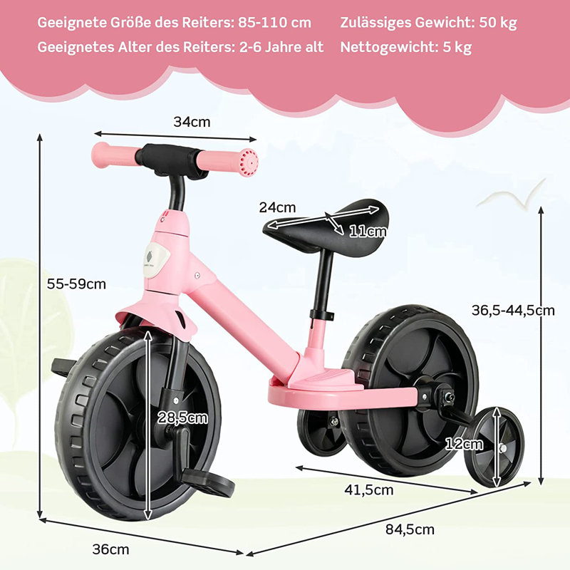 Blazej Zoomie Kids Pedal, Pink