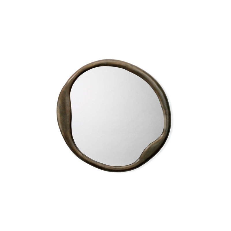 Organic Accent Mirror, Antique Brass