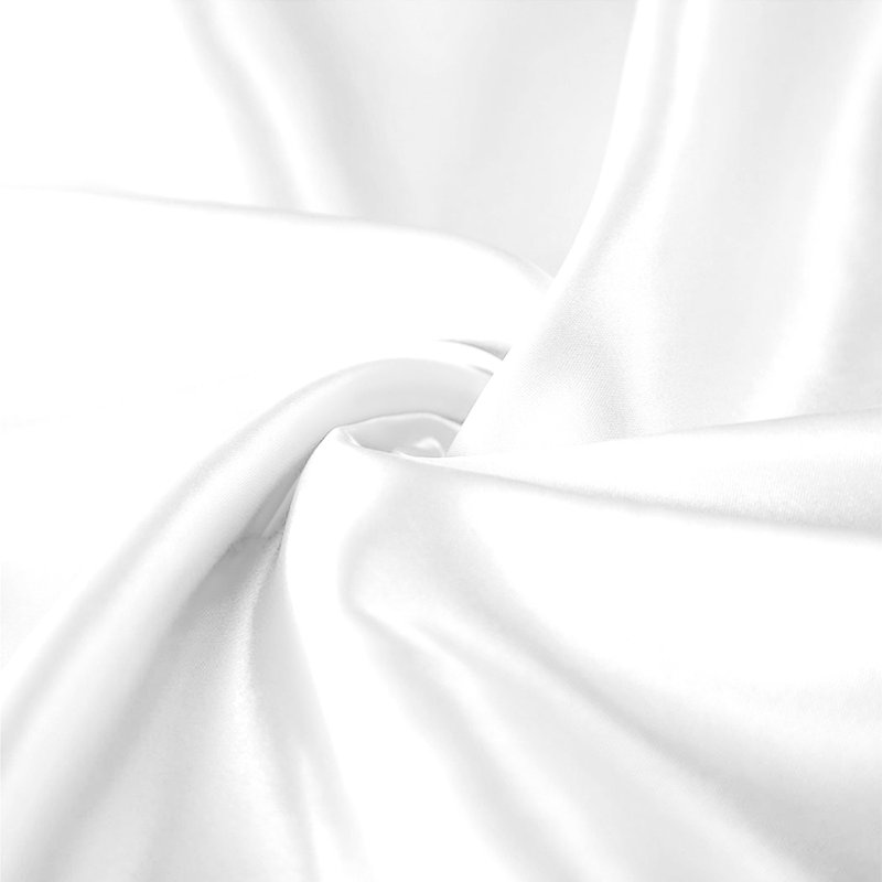 Luxury Satin Pillowcase Set of 2 - Silk Feel for Hair & Skin, Anti-Frizz & Cooling Effect, White