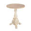 Table basse décorative, table à piédestal antique, plateau en bois massif avec base MGO pour le salon