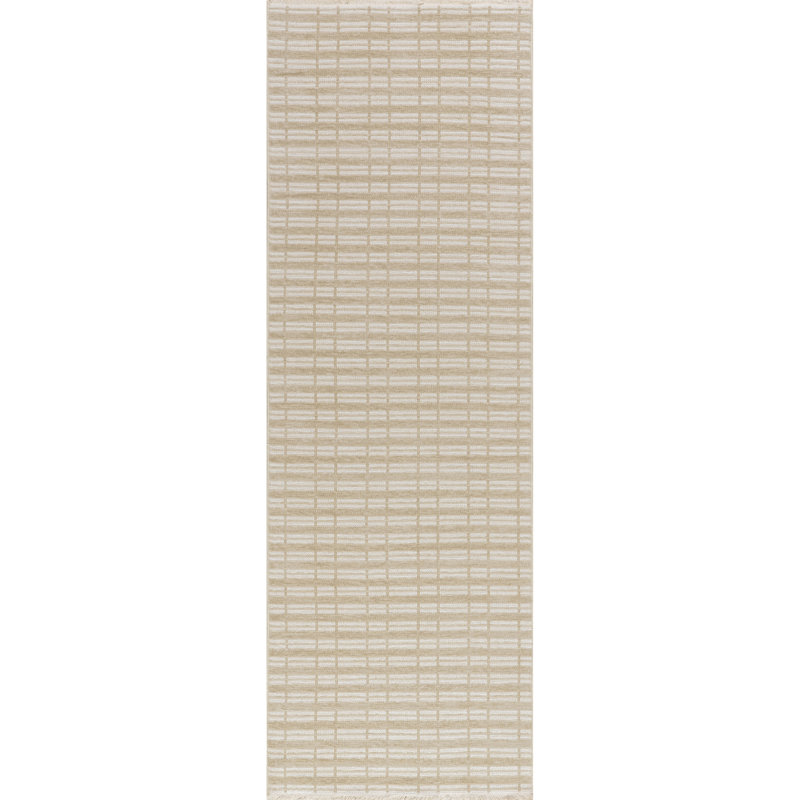Mortica Striped Machine Washable Area Rug, Runner 2'6" x 8'