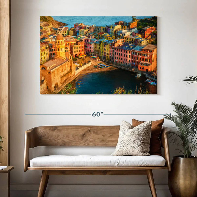 Gillard Vernazza incroyable dans les Cinque Terre, H 32 po x l 48 po