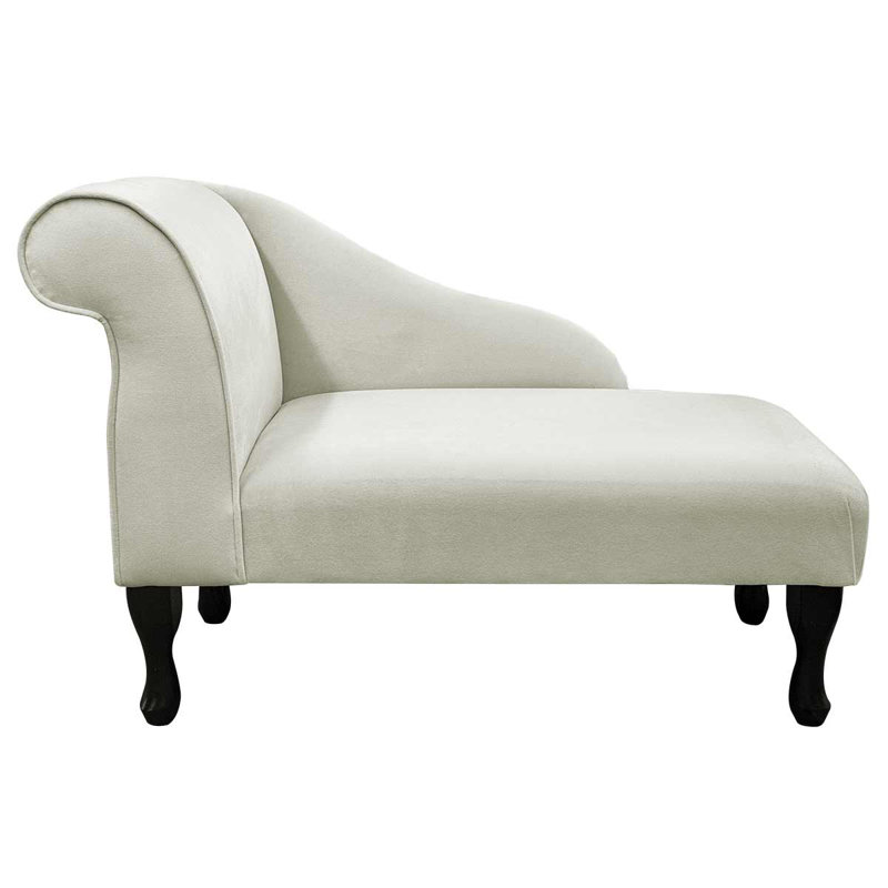 Cream Velvet Mini Chaise Longue