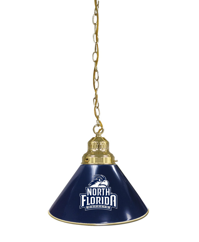 Mini-luminaire suspendu 1 lumière NCAA, Ospreys de North Florida, Laiton
