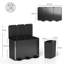 Sarisha 3 x 15L Triple Kitchen Bin Pedal Bin for Recycling and Waste, Black