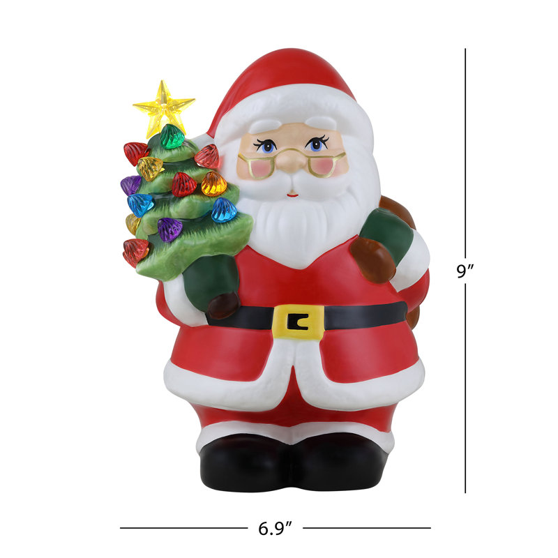 Père Noël en céramique 9 po Nostalgic