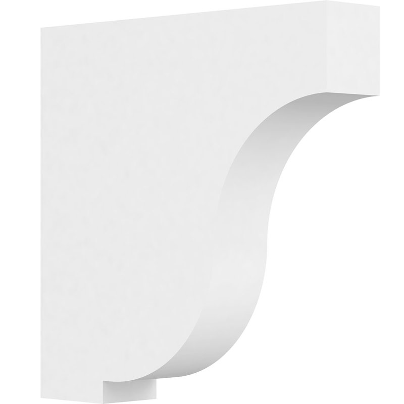 2"W x 10"D x 10"H Standard Van Buren Architectural Grade PVC Bracket, 10" H x 2" W x 10" D