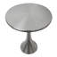 Table d'appoint en métal nickel brossé