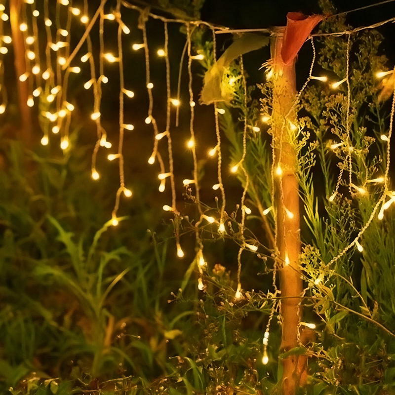 1500cm LED Solar Powered 600 - Bulb Cord String Light