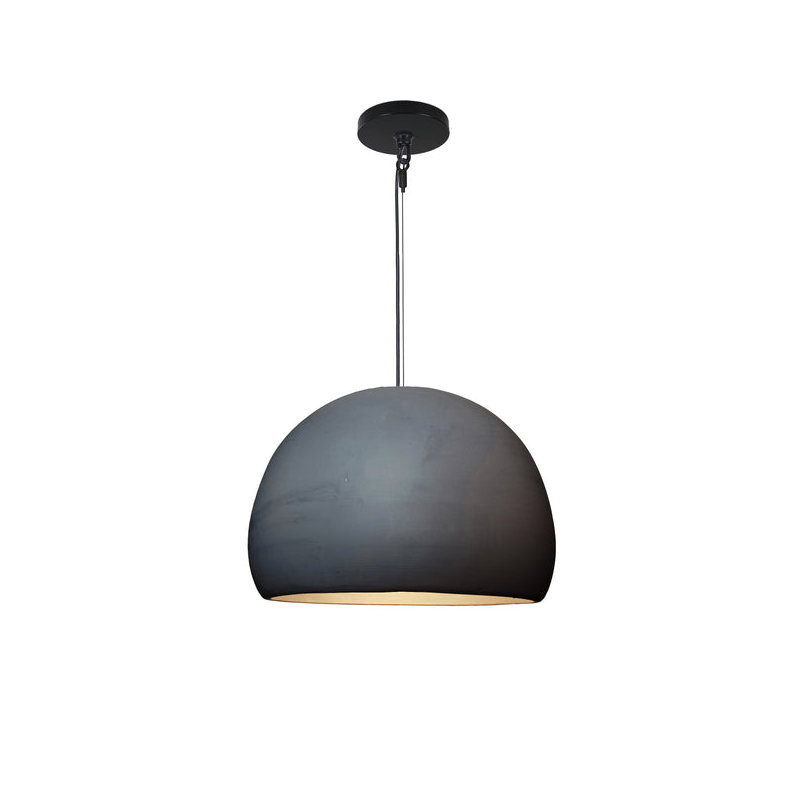 Clay 1 - Light Pendant, Black Fabric, No, Matte Black