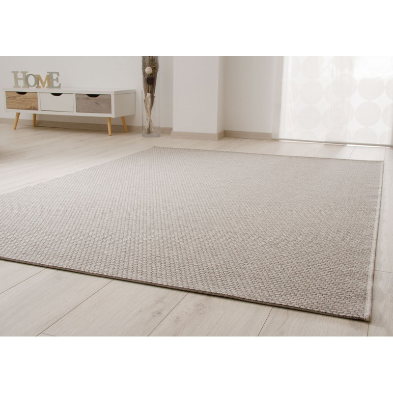 Aliza Solid Colour Wool Flatweave Area Rug, Rectangle 240 x 330cm