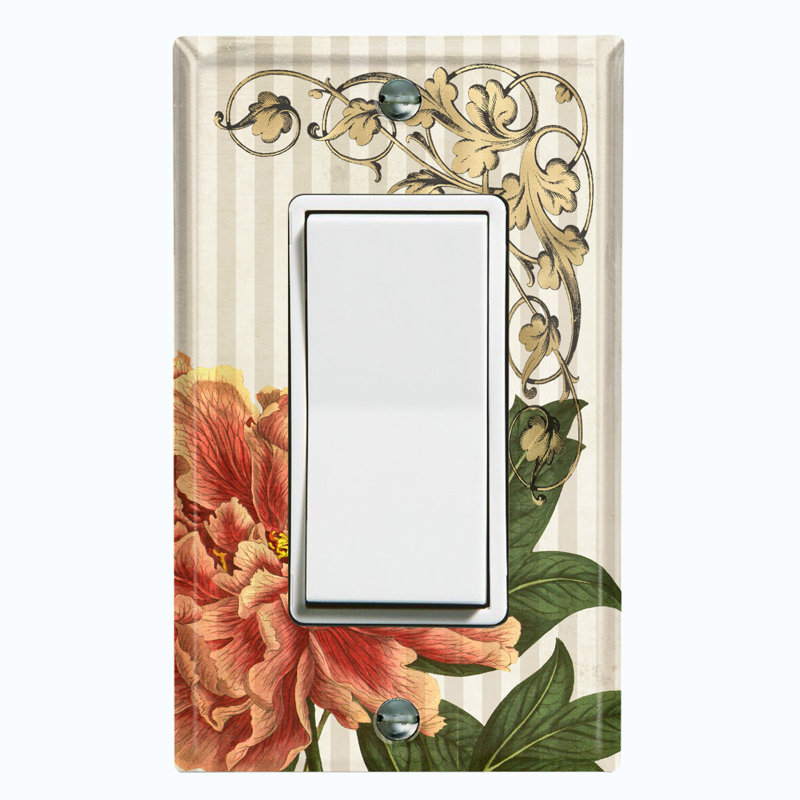 Plaque murale avec interrupteur à bascule orange à 1 feuille
