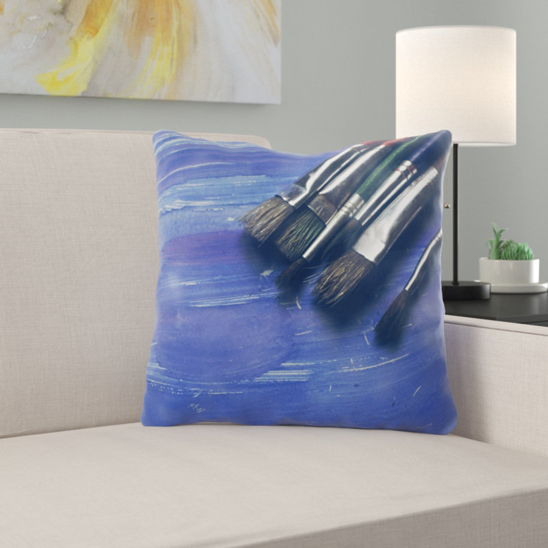 Coussin décoratif art Raymonde, Microsuède, Intérieur
