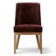 Fauteuils d'appoint rembourrés en chenille, dossier haut, pieds en bois massif-1145051001